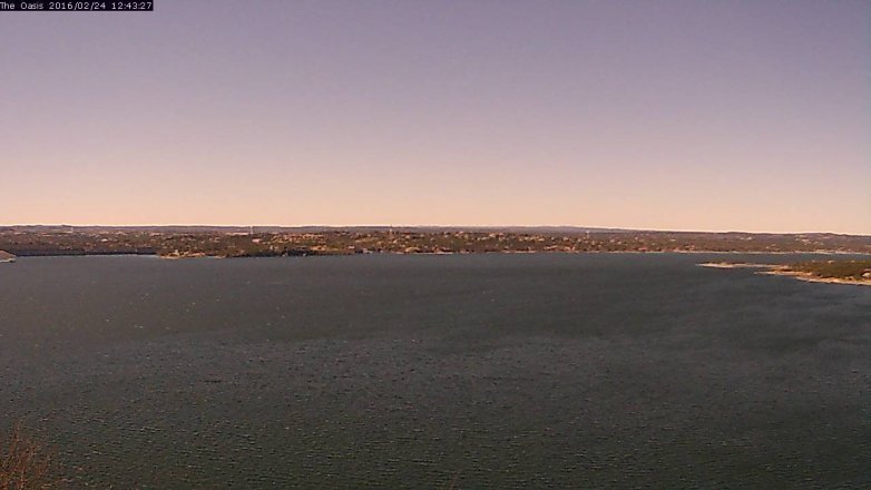 Lake Travis webcam, February 24, 2016 11:50 AM CT