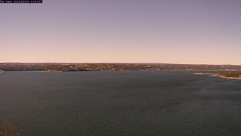 Lake Travis webcam, February 24, 2016 11:55 AM CT