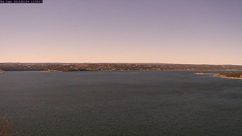 Lake Travis webcam, February 24, 2016 12:05 PM CT