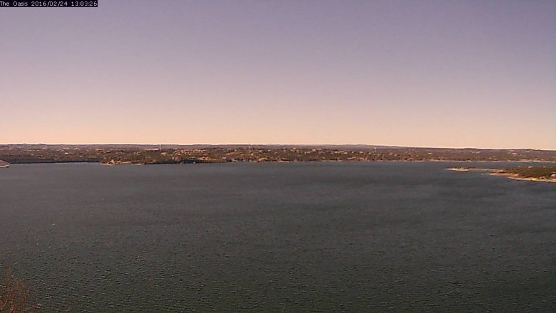 Lake Travis webcam, February 24, 2016 12:10 PM CT