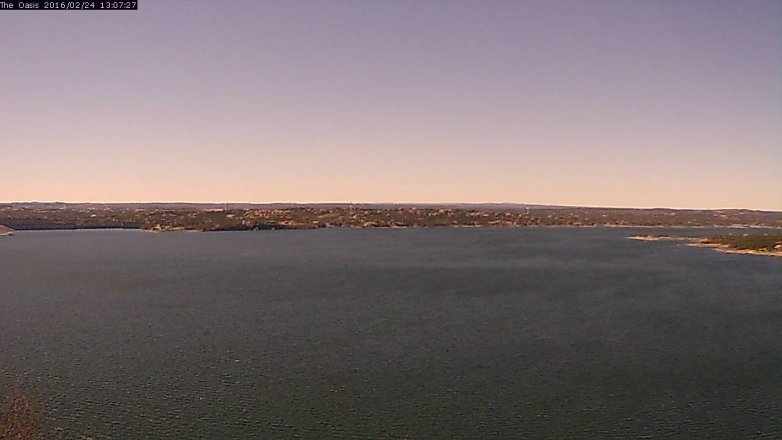 Lake Travis webcam, February 24, 2016 12:15 PM CT