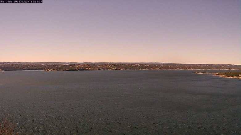 Lake Travis webcam, February 24, 2016 12:20 PM CT