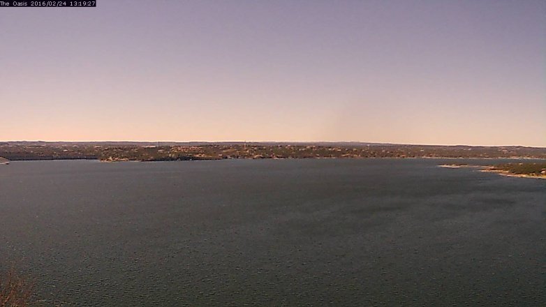 Lake Travis webcam, February 24, 2016 12:25 PM CT