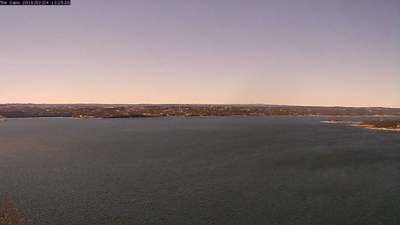 Lake Travis webcam, February 24, 2016 12:30 PM CT