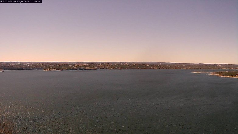 Lake Travis webcam, February 24, 2016 12:35 PM CT