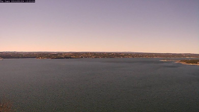 Lake Travis webcam, February 24, 2016 12:40 PM CT