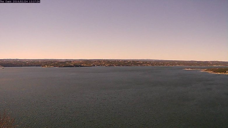 Lake Travis webcam, February 24, 2016 12:45 PM CT