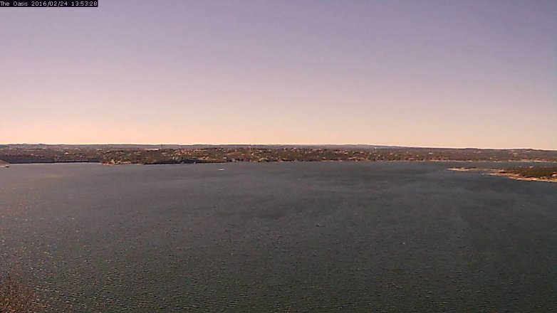 Lake Travis webcam, February 24, 2016 1:00 PM CT