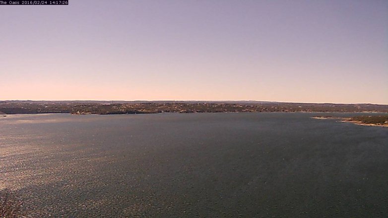 Lake Travis webcam, February 24, 2016 1:25 PM CT