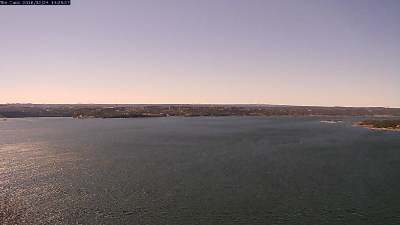Lake Travis webcam, February 24, 2016 1:30 PM CT