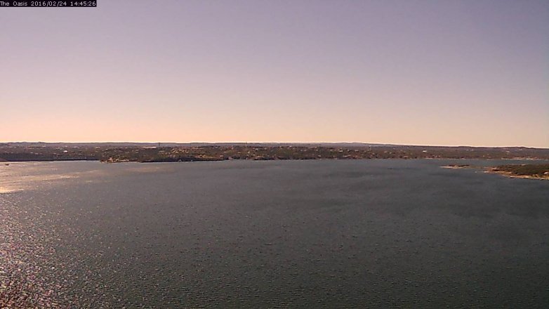 Lake Travis webcam, February 24, 2016 1:50 PM CT