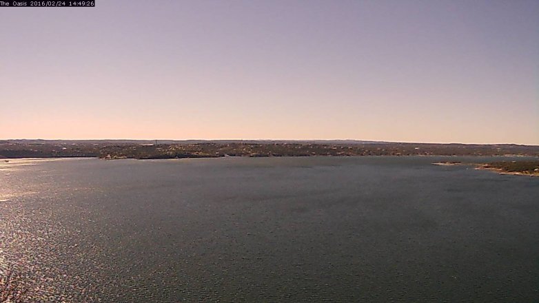 Lake Travis webcam, February 24, 2016 1:55 PM CT