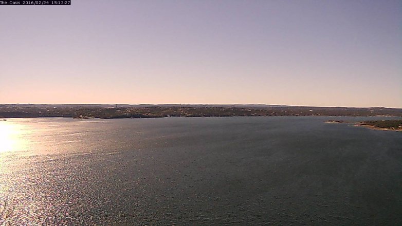 Lake Travis webcam, February 24, 2016 2:20 PM CT