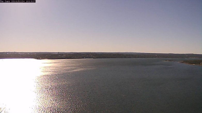 Lake Travis webcam, February 24, 2016 3:20 PM CT