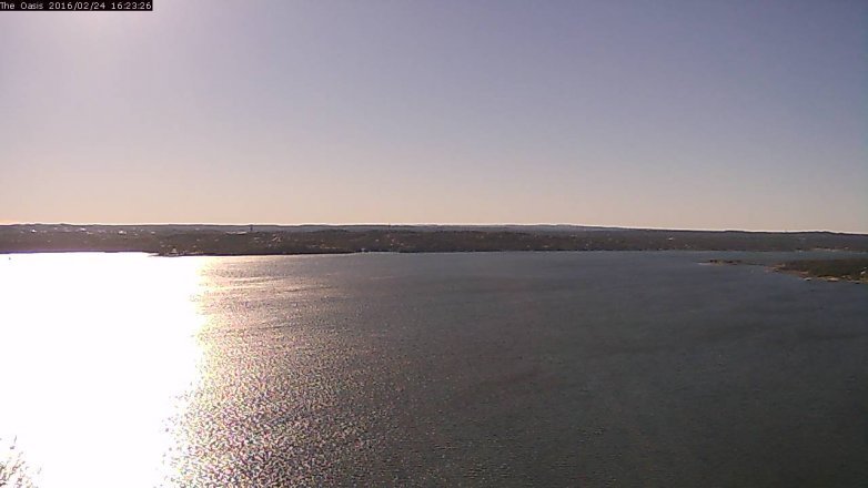 Lake Travis webcam, February 24, 2016 3:30 PM CT