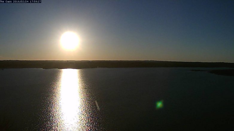 Lake Travis webcam, February 24, 2016 5:05 PM CT
