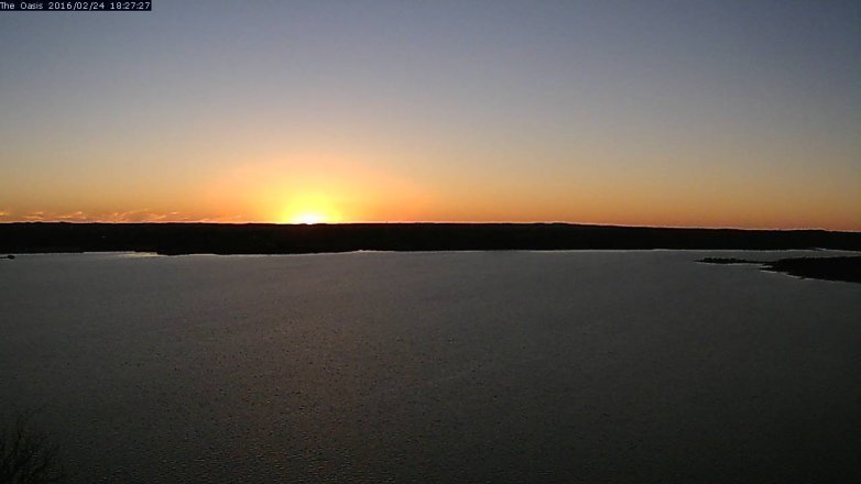 Lake Travis webcam, February 24, 2016 5:35 PM CT