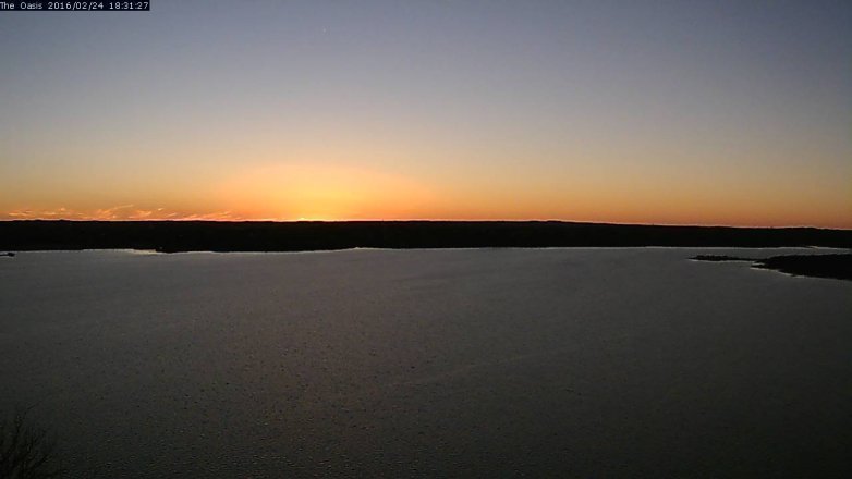 Lake Travis webcam, February 24, 2016 5:40 PM CT
