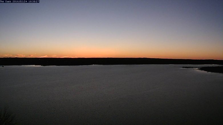 Lake Travis webcam, February 24, 2016 5:45 PM CT