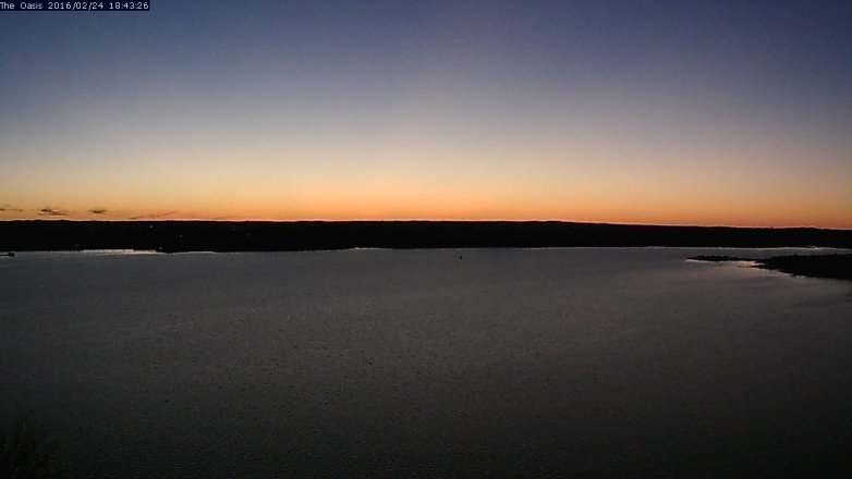 Lake Travis webcam, February 24, 2016 5:50 PM CT