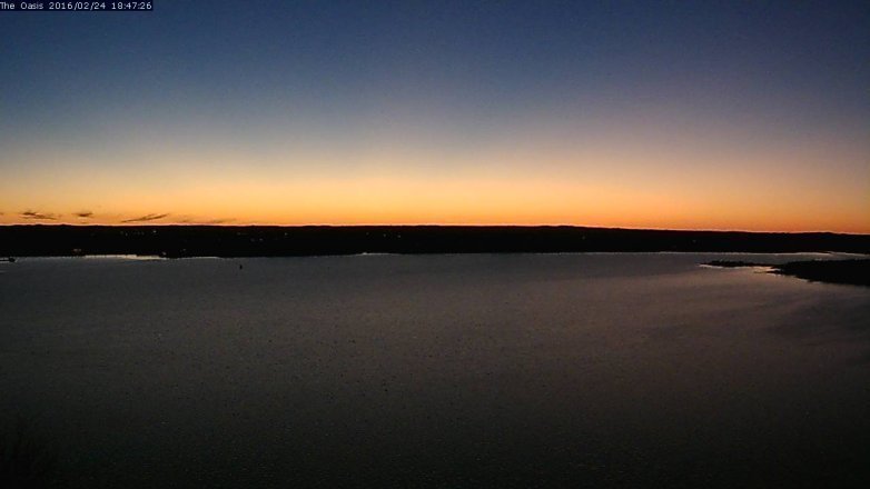 Lake Travis webcam, February 24, 2016 5:55 PM CT