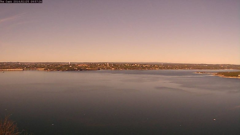 Lake Travis webcam, February 25, 2016 9:05 AM CT