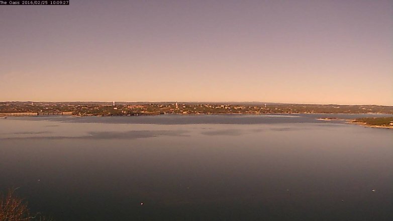 Lake Travis webcam, February 25, 2016 9:15 AM CT