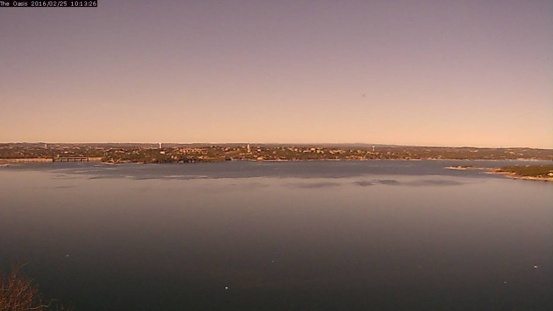 Lake Travis webcam, February 25, 2016 9:20 AM CT
