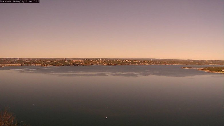 Lake Travis webcam, February 25, 2016 9:25 AM CT
