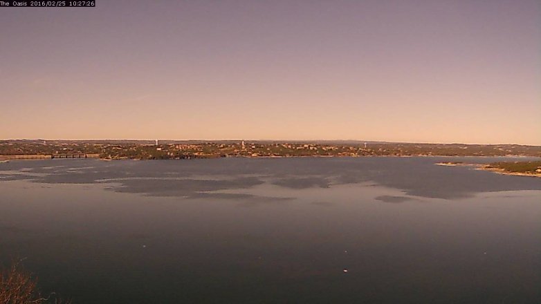 Lake Travis webcam, February 25, 2016 9:35 AM CT