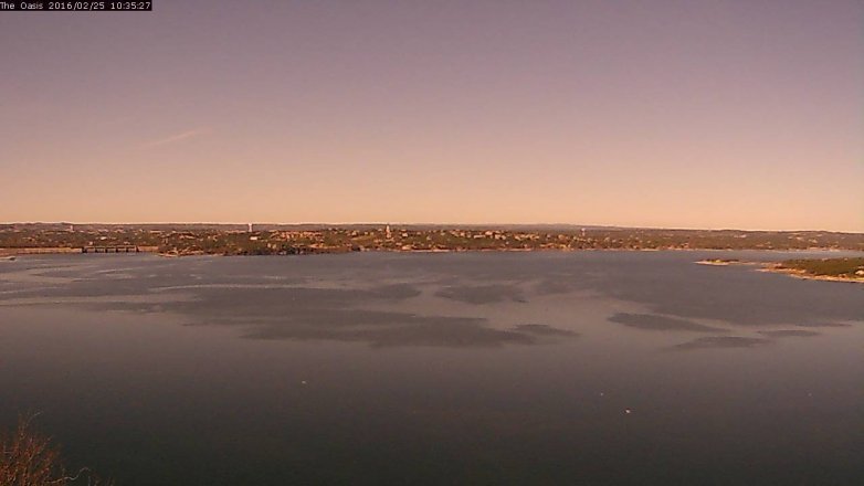 Lake Travis webcam, February 25, 2016 9:40 AM CT