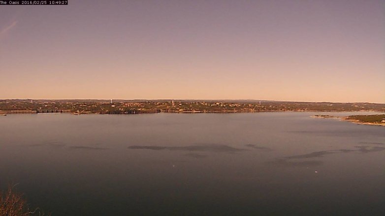 Lake Travis webcam, February 25, 2016 9:55 AM CT
