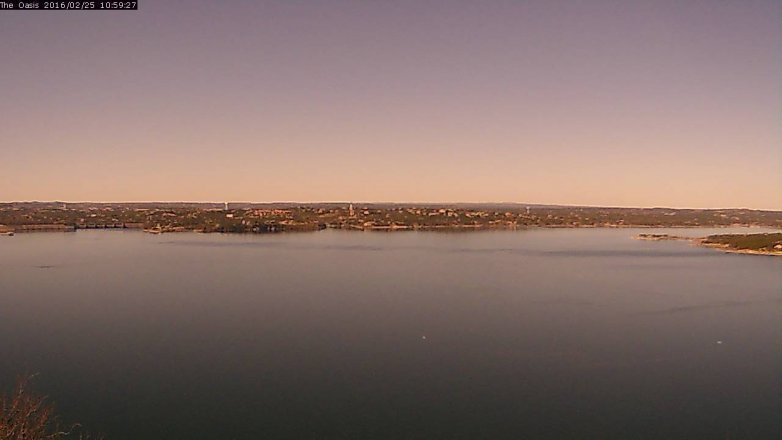Lake Travis webcam, February 25, 2016 10:05 AM CT