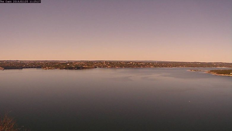 Lake Travis webcam, February 25, 2016 10:30 AM CT