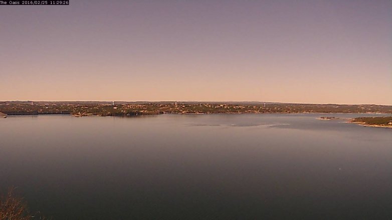 Lake Travis webcam, February 25, 2016 10:35 AM CT