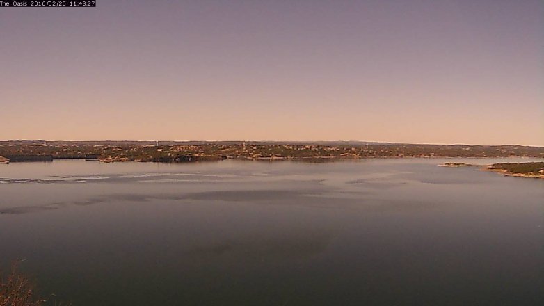 Lake Travis webcam, February 25, 2016 10:50 AM CT