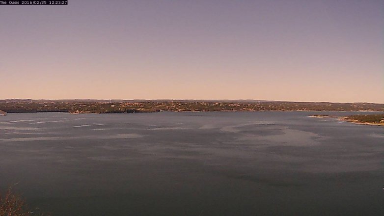 Lake Travis webcam, February 25, 2016 11:30 AM CT