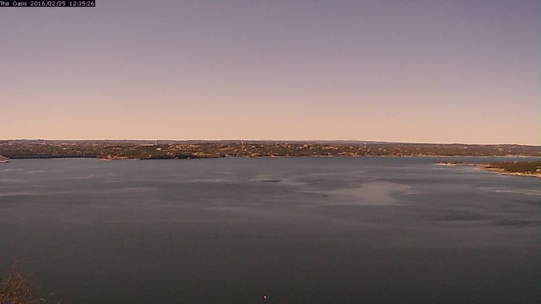Lake Travis webcam, February 25, 2016 11:40 AM CT