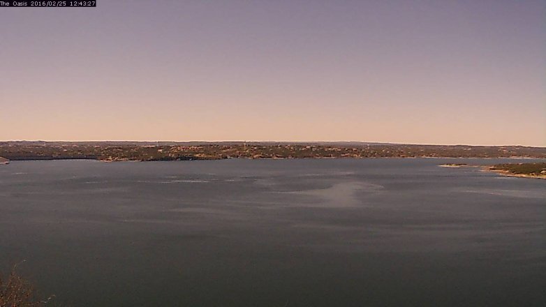 Lake Travis webcam, February 25, 2016 11:50 AM CT