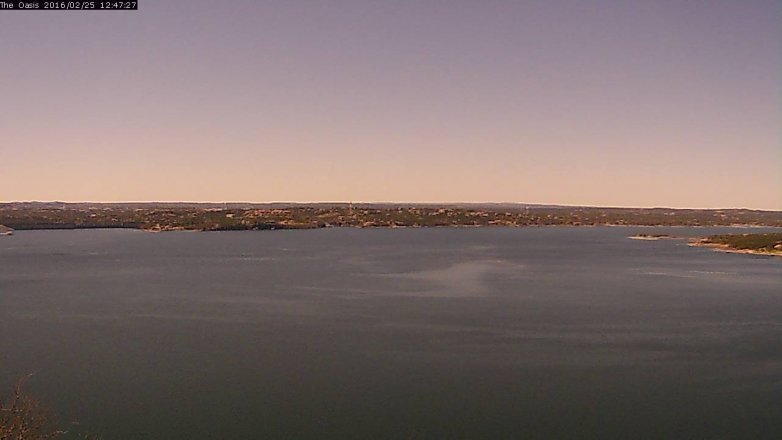 Lake Travis webcam, February 25, 2016 11:55 AM CT