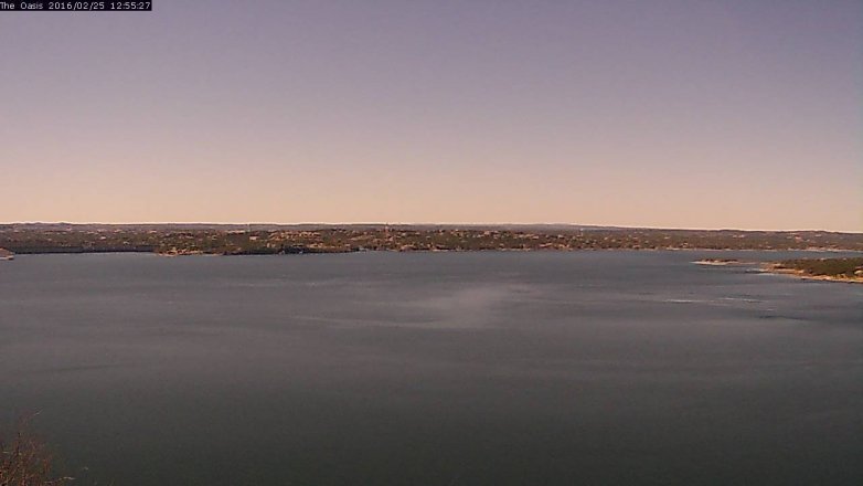Lake Travis webcam, February 25, 2016 12:00 PM CT