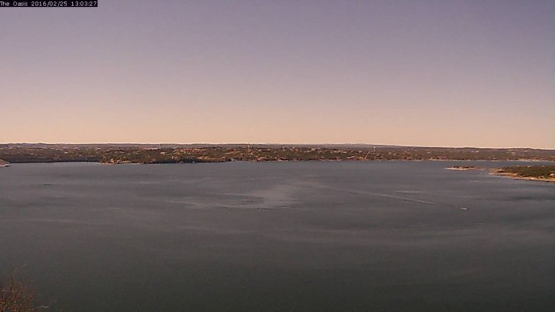 Lake Travis webcam, February 25, 2016 12:10 PM CT