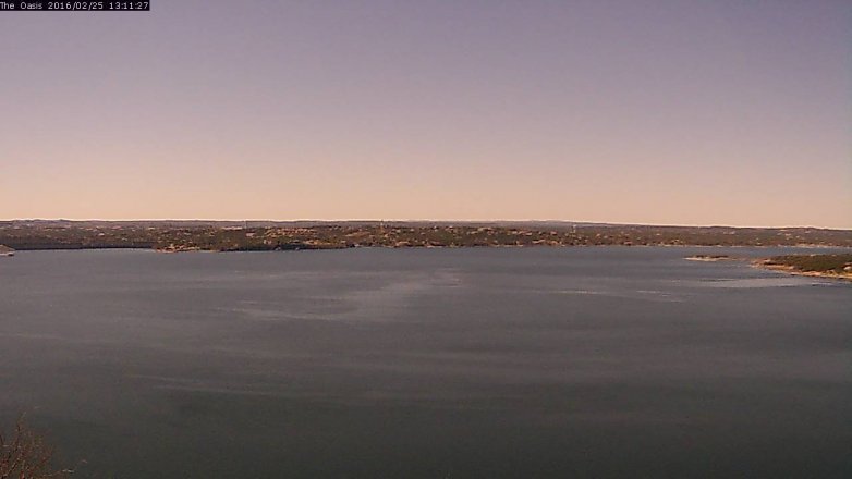 Lake Travis webcam, February 25, 2016 12:20 PM CT