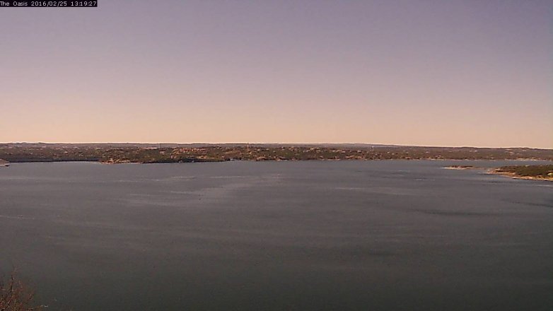 Lake Travis webcam, February 25, 2016 12:25 PM CT