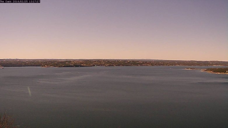 Lake Travis webcam, February 25, 2016 12:35 PM CT