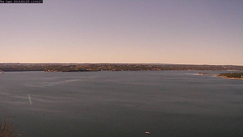 Lake Travis webcam, February 25, 2016 12:50 PM CT