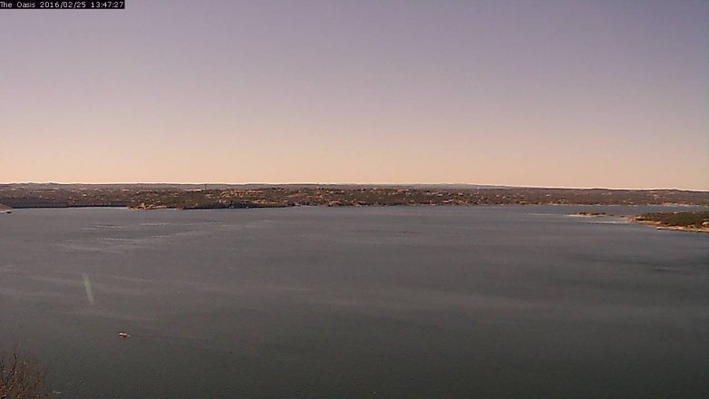 Lake Travis webcam, February 25, 2016 12:55 PM CT