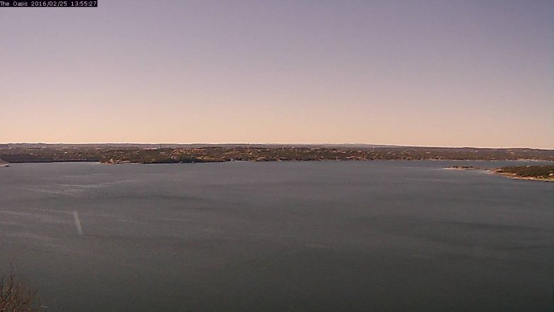 Lake Travis webcam, February 25, 2016 1:00 PM CT