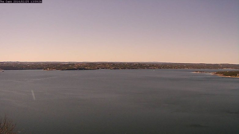 Lake Travis webcam, February 25, 2016 1:05 PM CT