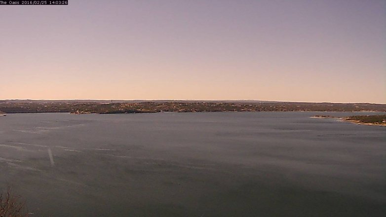 Lake Travis webcam, February 25, 2016 1:10 PM CT